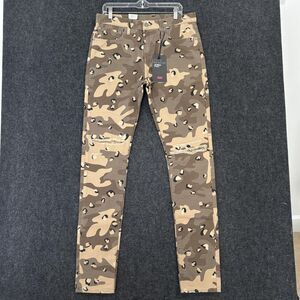 Levis Premium Lo-Ball Stack Jeans Men's 34 Camo Slim Taper Pants 59437-0005